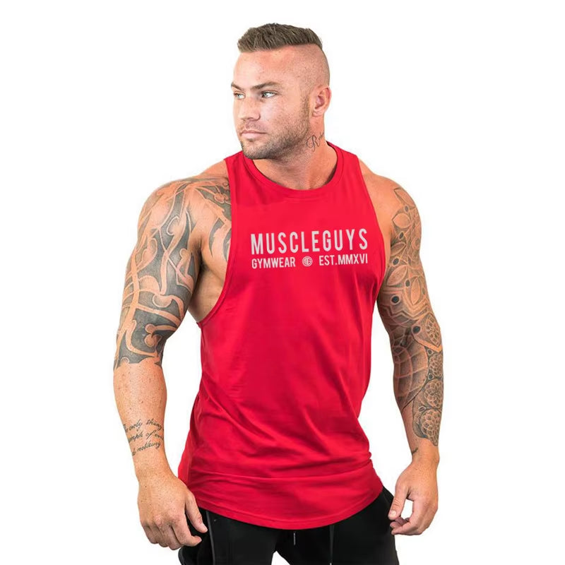 New Fashion Cotton Sleeveless Shirts Gym Hooded Tank Top Men Fitness Vest Solid Bodybuilding Singlets Workout Tanktop Men