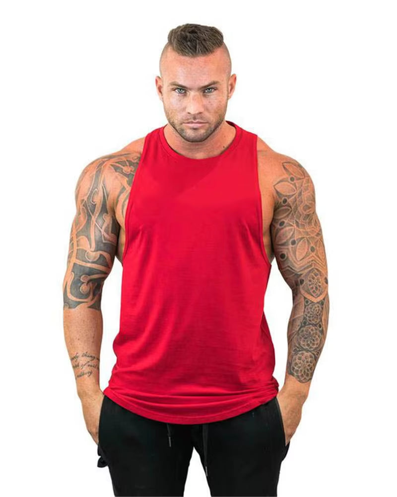 New Fashion Cotton Sleeveless Shirts Gym Hooded Tank Top Men Fitness Vest Solid Bodybuilding Singlets Workout Tanktop Men