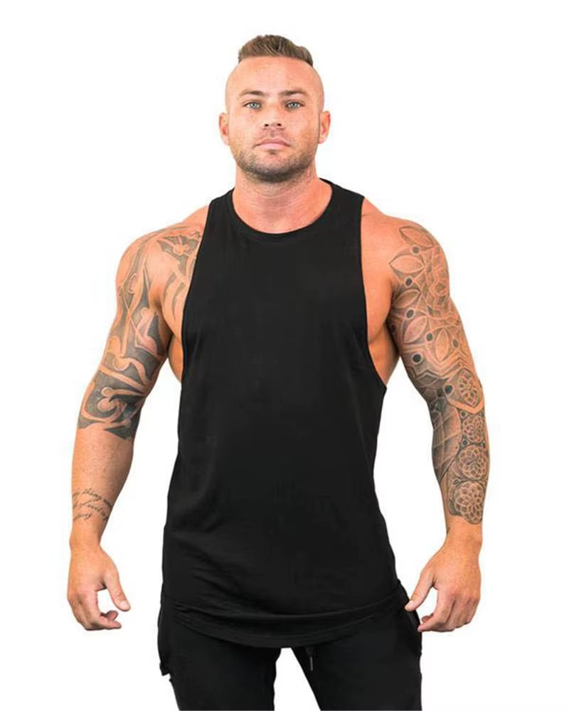 New Fashion Cotton Sleeveless Shirts Gym Hooded Tank Top Men Fitness Vest Solid Bodybuilding Singlets Workout Tanktop Men