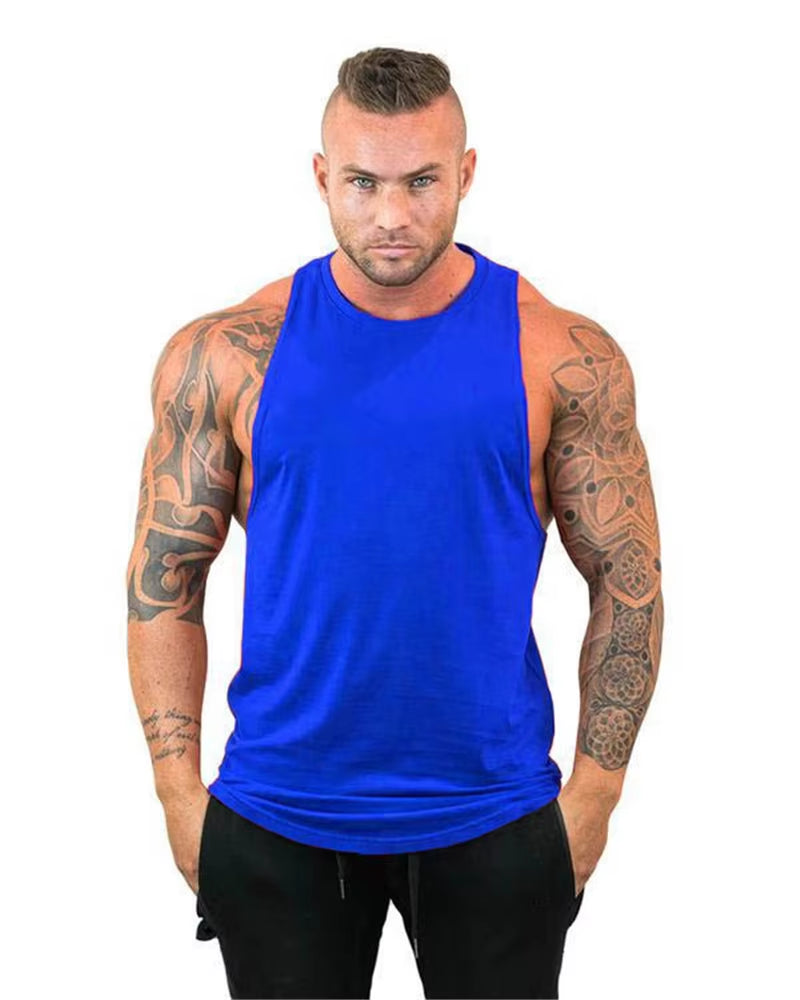 New Fashion Cotton Sleeveless Shirts Gym Hooded Tank Top Men Fitness Vest Solid Bodybuilding Singlets Workout Tanktop Men