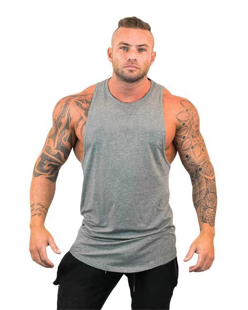 New Fashion Cotton Sleeveless Shirts Gym Hooded Tank Top Men Fitness Vest Solid Bodybuilding Singlets Workout Tanktop Men