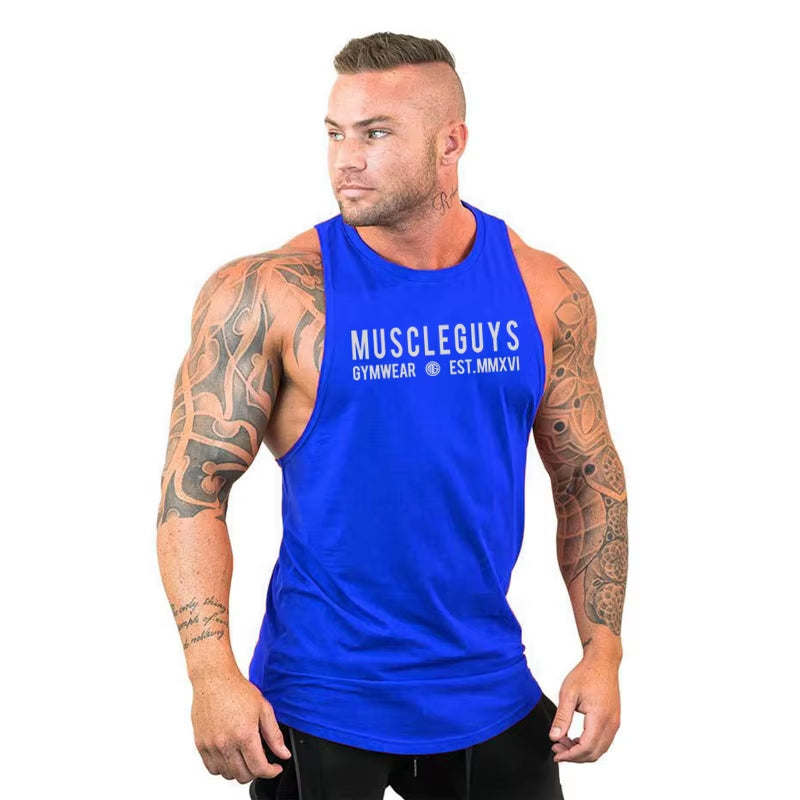 New Fashion Cotton Sleeveless Shirts Gym Hooded Tank Top Men Fitness Vest Solid Bodybuilding Singlets Workout Tanktop Men